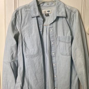 Denim button-up